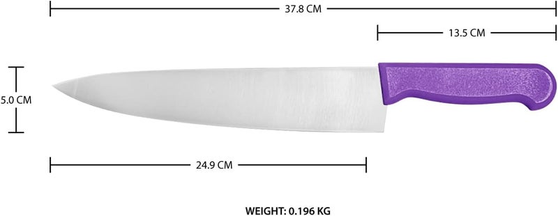 Kitchen Master 10 Inch Stainless Steel Professional Chef Knife (Purple) - Image 2